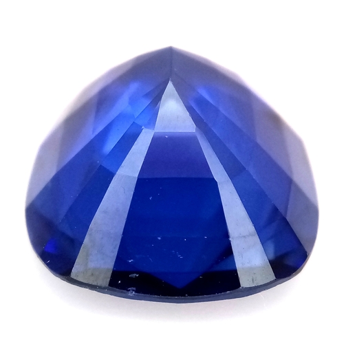1072 - A 29.44 Ct Blue  Cushion cut Lab-Grown Sapphire. Come in a presentation case.