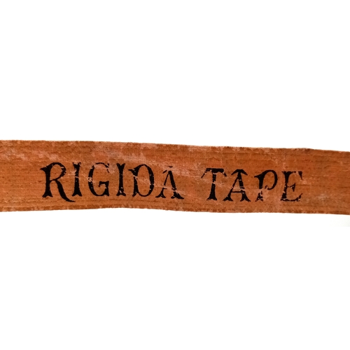 47 - A VINTAGE RABONES RIGIDA TAPE MADE BY JOHN RABONE & SONS IN BIRMINGHAM RETRACTS AS SMOOTHLY AS THE D... 