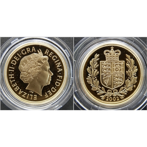 710 - A 2002 United Kingdom Gold Proof Four-Coin Sovereign Collection. The coins in the 2002 4-Coin Gold P... 