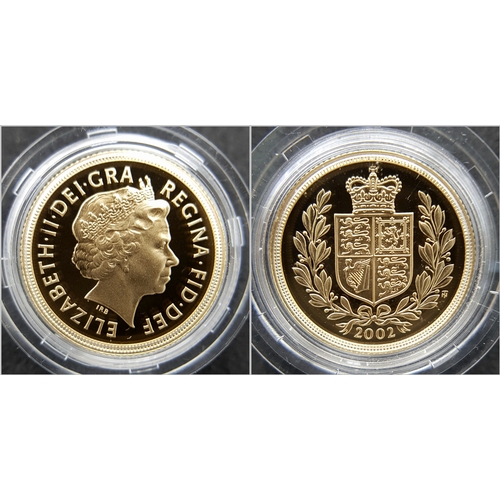 710 - A 2002 United Kingdom Gold Proof Four-Coin Sovereign Collection. The coins in the 2002 4-Coin Gold P... 