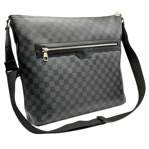 1 - A Louis Vuitton Damier Graphite Messenger Bag. Checked exterior with two large zipped compartment. A... 