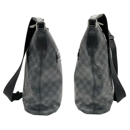1 - A Louis Vuitton Damier Graphite Messenger Bag. Checked exterior with two large zipped compartment. A... 
