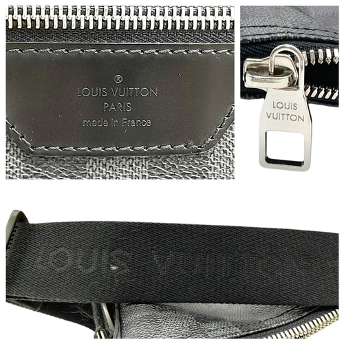 1 - A Louis Vuitton Damier Graphite Messenger Bag. Checked exterior with two large zipped compartment. A... 
