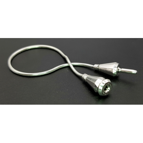 29 - A BUCHERON 18K WHITE GOLD DESIGNER BRACELET.        18.2gms      17cms