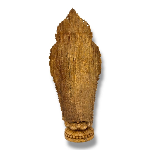 1092 - A large natural Hand-Carved Agarwood Guanyin Standing Lotus Shrine Sculpture. 
The natural agarwood ... 