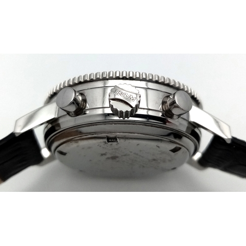 54 - A Tecum Chronograph Automatic Divers Watch. Comsubin for the Italian military elite divers unit. Bla... 