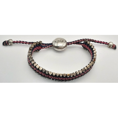 1095 - A vintage 925 silver Links of London fashion bracelet. Total weight 23.7G. Total length 24cm.