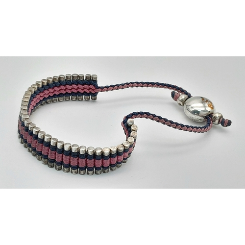 1095 - A vintage 925 silver Links of London fashion bracelet. Total weight 23.7G. Total length 24cm.