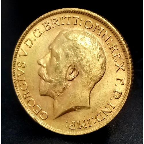 51 - A George V 1912 Full Sovereign Coin. 22k Gold.
