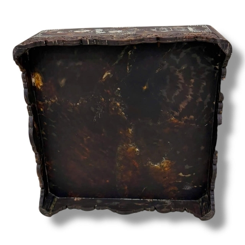 A rare antique Chinese Tortoiseshell-Effect Mother-of-Pearl Inlaid ...