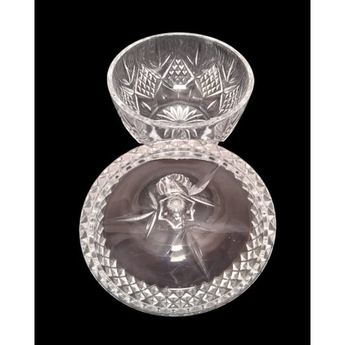 1097 - Three Vintage Crystal, Lidded Candy Jars. In lovely condition.