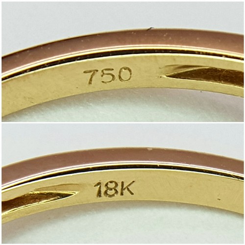 50 - AN 18K ROSE GOLD COGNAC DIAMOND SOLITAIRE RING. WITH DIAMOND SET SHOULDERS. 1.64CT MAIN ROUND BRILLI... 