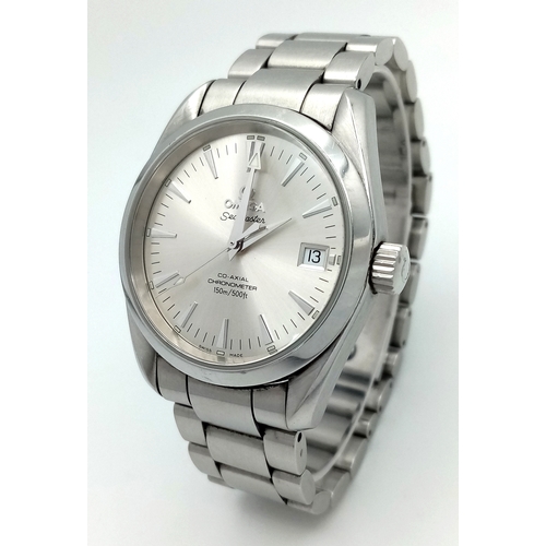 26 - An Omega Seamaster Aqua Terra Automatic Gents Watch. Stainless steel bracelet and case - 37mm. Silve... 