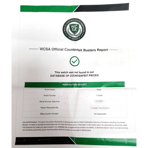 68 - A Rolex Bi-Metal Diamond Datejust Gents Watch. Model 116243. Gold and stainless steel bracelet and C... 