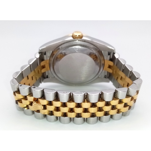 68 - A Rolex Bi-Metal Diamond Datejust Gents Watch. Model 116243. Gold and stainless steel bracelet and C... 