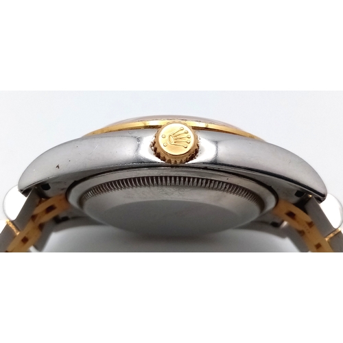 68 - A Rolex Bi-Metal Diamond Datejust Gents Watch. Model 116243. Gold and stainless steel bracelet and C... 