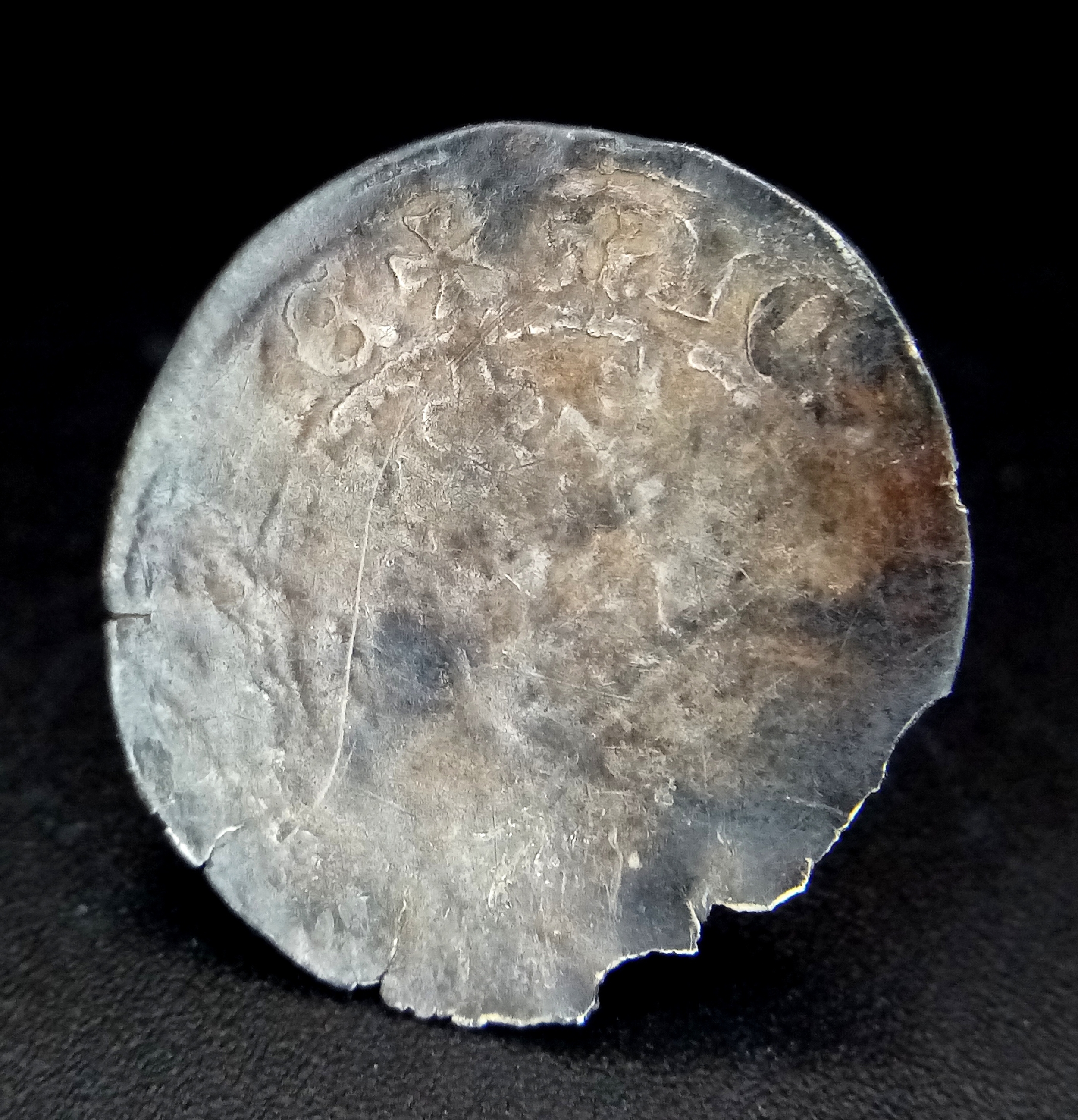 A Richard II (1377-1399) Silver Hammered 1d Coin. York mint. S1692