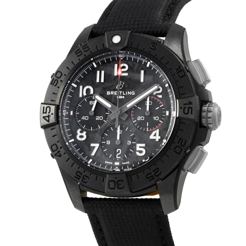 1573 - A Breitling Avenger B01 Chronograph 44 Night Mission Watch. Features a 44mm-wide black ceramic case,... 