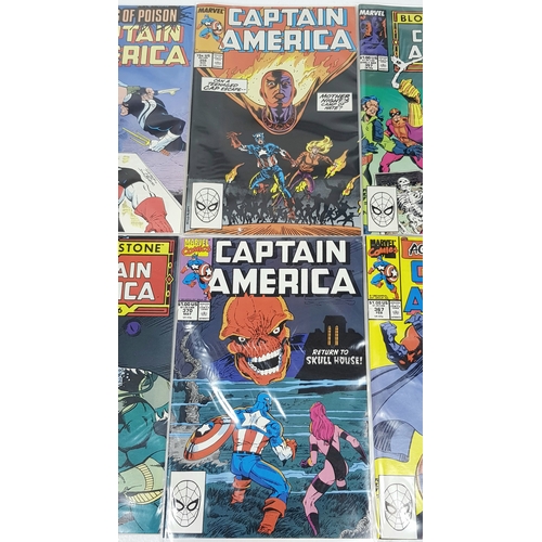 15 - Ten Marvel Captain America Comics - Most Being in Very Fine to Very Fine Plus Grade. All individuall... 