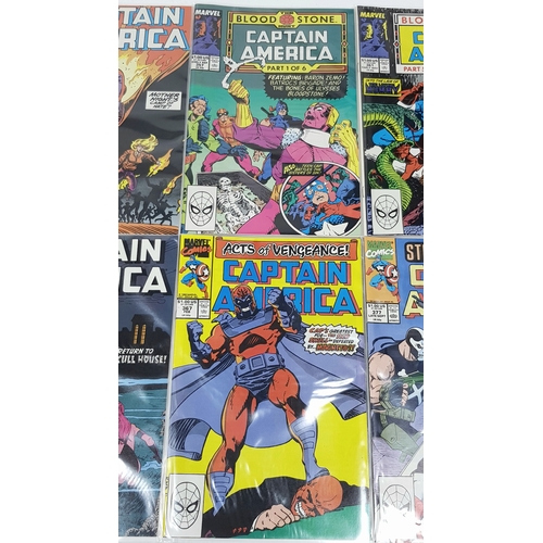 15 - Ten Marvel Captain America Comics - Most Being in Very Fine to Very Fine Plus Grade. All individuall... 