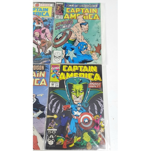 15 - Ten Marvel Captain America Comics - Most Being in Very Fine to Very Fine Plus Grade. All individuall... 