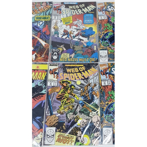 16 - Ten Marvel Spiderman Comics - Most Being in Very Fine to Very Fine Plus Grade. All individually wrap... 