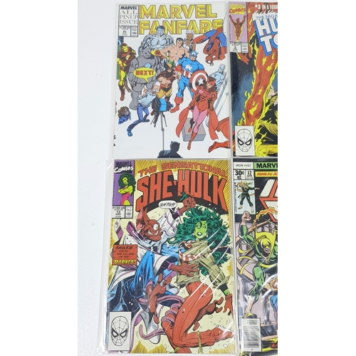 18 - Ten Marvel Mixed Comics - Most Being in Very Fine to Very Fine Plus Grade. All individually wrapped ... 