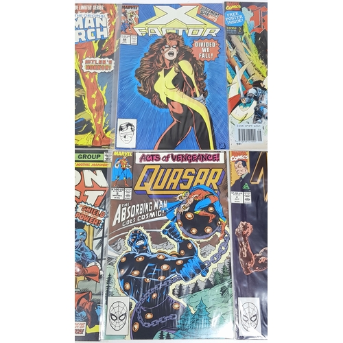 18 - Ten Marvel Mixed Comics - Most Being in Very Fine to Very Fine Plus Grade. All individually wrapped ... 