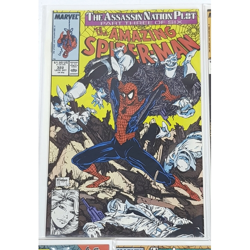 50 - Five Marvel Amazing Spiderman High-Grade Comics. Each individually plastic wrapped with cardboard ba... 