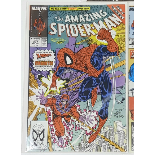 50 - Five Marvel Amazing Spiderman High-Grade Comics. Each individually plastic wrapped with cardboard ba... 