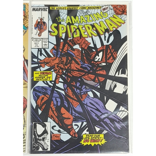 50 - Five Marvel Amazing Spiderman High-Grade Comics. Each individually plastic wrapped with cardboard ba... 