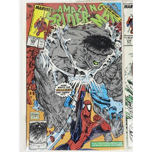 55 - Five Marvel Amazing Spiderman High-Grade Comics. Each individually plastic wrapped with cardboard ba... 