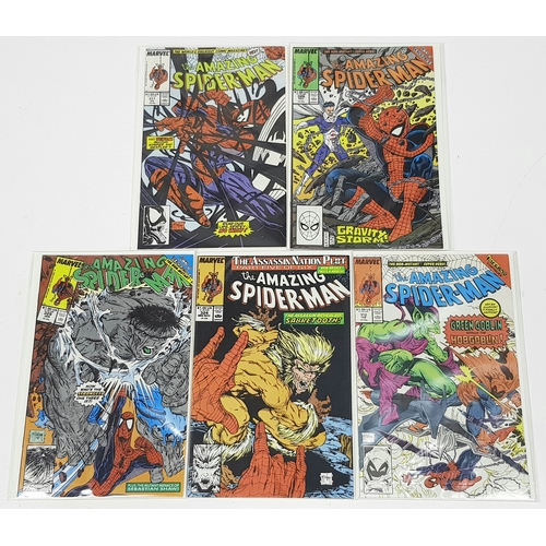 Five Marvel Amazing Spiderman High-Grade Comics. Each individually plastic wrapped with cardboard backing. Please refer to photos for finer details.