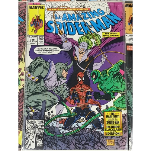 85 - Five Marvel Amazing Spiderman High-Grade Comics. Each individually plastic wrapped with cardboard ba... 