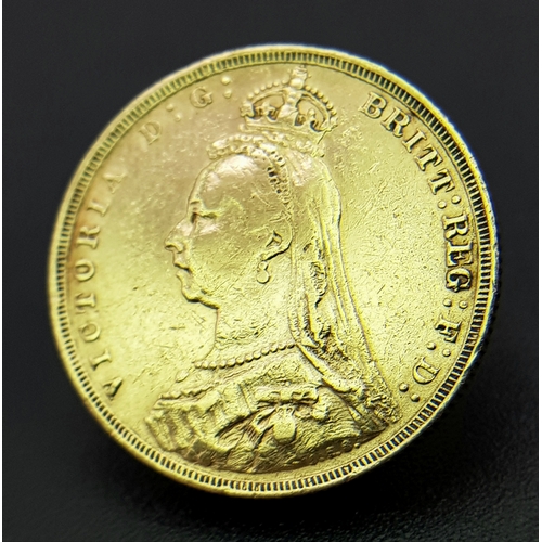 1 - An 1892 Queen Victoria Full Sovereign 22K Gold Coin.