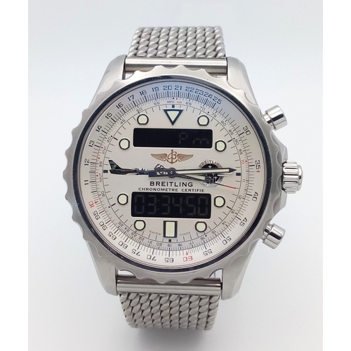 4 - A Limited Edition Breitling Chronospace Jet Team Quartz Gents Watch. Model A78365. 152 of 1000. Stai... 