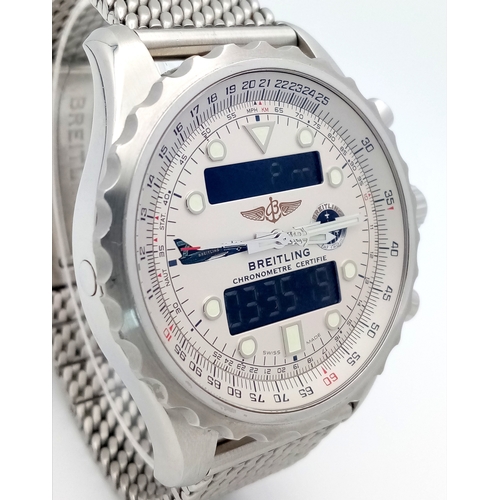 4 - A Limited Edition Breitling Chronospace Jet Team Quartz Gents Watch. Model A78365. 152 of 1000. Stai... 