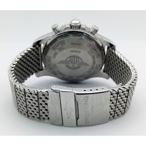 4 - A Limited Edition Breitling Chronospace Jet Team Quartz Gents Watch. Model A78365. 152 of 1000. Stai... 