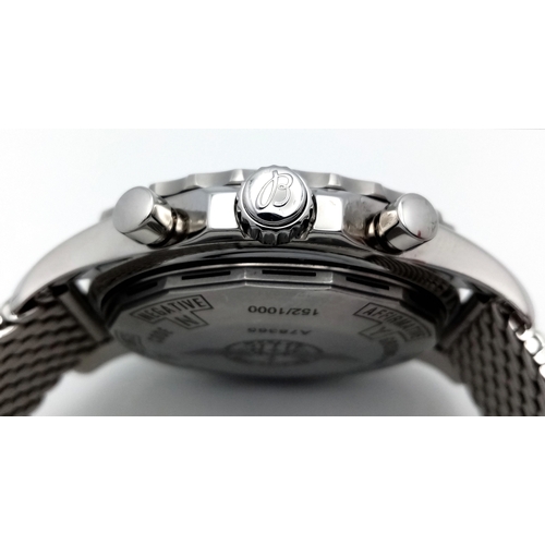 4 - A Limited Edition Breitling Chronospace Jet Team Quartz Gents Watch. Model A78365. 152 of 1000. Stai... 