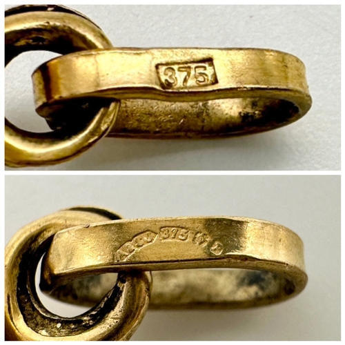 45 - A Huge Horn of Plenty Pendant in 9K Gold. 6cm. 2.85g