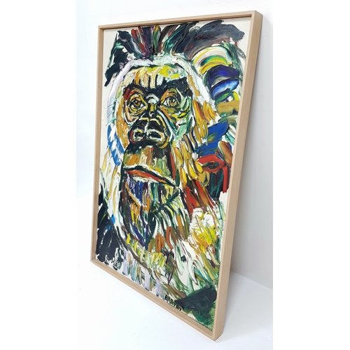 52 - Gorilla - Oil on Canvas by Acclaimed British Artist John Bratby R.A. (1928-1992). Bratby founded the... 