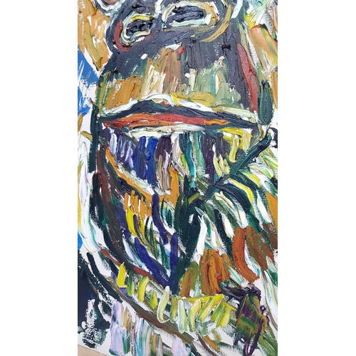 52 - Gorilla - Oil on Canvas by Acclaimed British Artist John Bratby R.A. (1928-1992). Bratby founded the... 