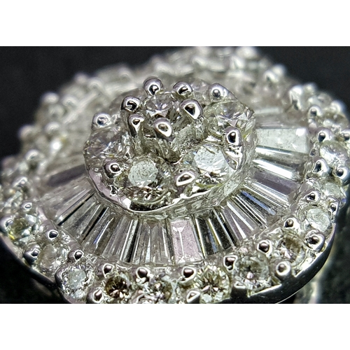 513 - AN 18K WHITE GOLD, DIAMOND SET PENDANT. 0.40 TCW, 2.8G, SC 4043
