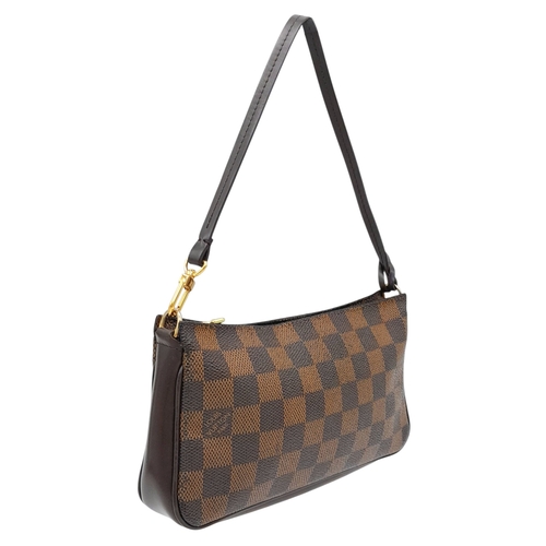 516 - A Louis Vuitton Brown Damier Ebene Pochette Accessoires. Brown Damier Ebene coated canvas exterior w... 