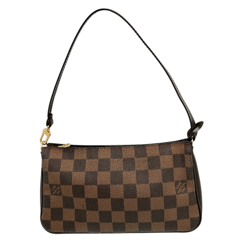 516 - A Louis Vuitton Brown Damier Ebene Pochette Accessoires. Brown Damier Ebene coated canvas exterior w... 