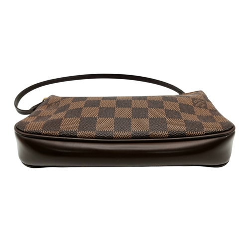 516 - A Louis Vuitton Brown Damier Ebene Pochette Accessoires. Brown Damier Ebene coated canvas exterior w... 