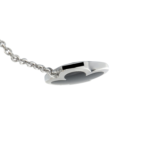 529 - A Van Cleef & Arpels Pure Alhambra 18K White Gold 1-Motif Necklace. Featuring the brand's signature ... 