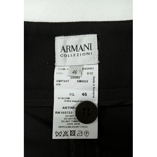 1004 - Two Pairs of Armani Collezioni Wool Trousers. Both European size 46 with double buttons and a zip. A... 
