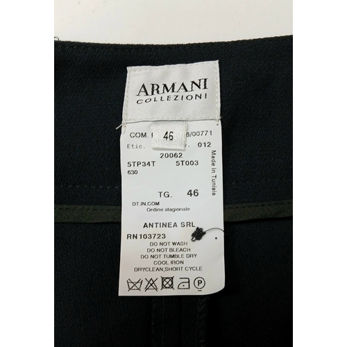 1004 - Two Pairs of Armani Collezioni Wool Trousers. Both European size 46 with double buttons and a zip. A... 