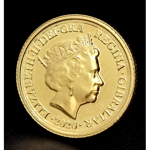 1008 - A 2020, QUEEN ELIZABETH II, GIBRALTAR, MIRACLE OF DUNKIRK, COMMEMORATIVE, PROOF CONDITION, QUARTER S... 